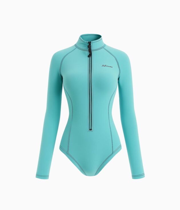 Long sleeve zip-up surf suit